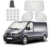 Car Windscreen Sun Protection, 3 Pieces Windscreen Sun Protection, for 2015-2024 Trafic, Suction Cup with Stainless Steel Thread, Does Not Fall Off, for Privacy and Temperature Control