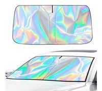 Car Windscreen Sun Shade, 145x80cm Foldable Front Windshield Sunshade Reflective UV Dust Protector, Keep Your Vehicle Cool, Fit Various Sizes (145 * 80CM)