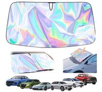 Car Windscreen Sun Shade,2025 New Foldable & Compact Reflective Windshield Sun Shade, Sunshade Windscreen for Car Truck Bus SUV,Fits Windshields of Various Sizes (80 * 150cm)