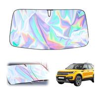 Car Windscreen Sun Shade, 2026 Upgrade Universal Foldable Car Sunshades, Front Sun Shades Protector Blocks, UV Rays Sunscreen for Windscreen Sunshade, Fits Windshields of Various Sizes (2PCS, L)