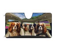 Car Windscreen Sun Shade Cavalier King Charles Spaniel Car Sunshade Cover Durable Car Heat Shield Foldable Car Sunshade For Suv, Vehicles, Trucks M