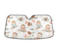 Car Windscreen Sun Shade Cute Little Angels Car Sun Visor Foldable Fun Auto Accessories, For Most Vehicles, Sedan, Truck, M