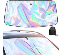 Car Windscreen Sun Shade, Foldable Car Sun Shades Windscreen, Front Windshield Sunshade Reflective UV Dust Protector, Keep Your Vehicle Cool, Fit Various Sizes (145 * 80cm)