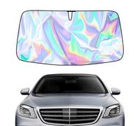 Car Windscreen Sun Shade, Foldable Car Sun Shades Windscreen, Windscreen Sun Shade, Front Windshield Sunshade Reflective UV Dust Protector, Keep Your Vehicle Cool, Fit Various Sizes (145x80CM)