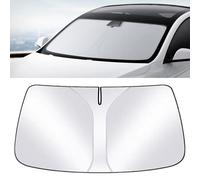 Car Windscreen Sun Shade for Benz E class two door, Foldable Car Windshield Sunshades Anti UV Keep Vehicle Cool, Sun Protection Heat Shield,B/White