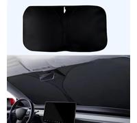 Car Windscreen Sun Shade for Opel Combo Life XL E 2018-2022, Foldable Windshield Sunshade Sun Insulation Block UV Ray Shade Visor Auto Interior Accessories,A/Black