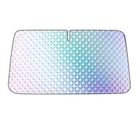 Car Windscreen Sun Shade for Velar 2017-2020 2021 2022 2023 2024 2025 L560, Scientific Laser Coating Shield, Diamond Pattern Total Reflection Visor, Seamless Fit with Mirror Opening, 145x80cm