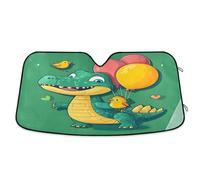 Car Windscreen Sun Shade Green Crocodile Balloons Birds Windshield Sunshade Personalised To Keep Vehicle Cool Auto Accessories, For Most Vehicles, Suv, Truck, M