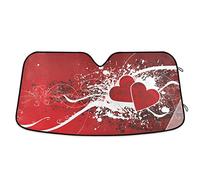 Car Windscreen Sun Shade Love Day Hearts Keep Vehicle Cool Car Window Covers With Suction Cups Car Windshield Sunshade Universal For Auto Sedan Suv S