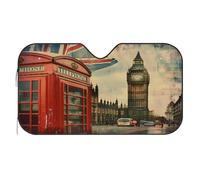 Car Windscreen Sun Shade Vintage London Front Window Sunshade Visor Cover M
