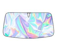 Car Windscreen Sunshade for Mercedes Benz GLA Coupe 2020-2023 2024 2025 H247, Laser Reflective Sun Protection, Nano Crystalline Heat Shield Cooling, Foldable Visor with V Shaped Mirror Cut out