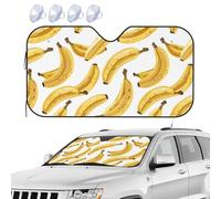 Car Windscreen Sunshade White Banana Car Sun Shade Foldable Fun Auto Accessories, For Most Vehicles, Suv, Sedan, M