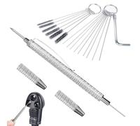 Car Windscreen Washer Nozzle Adjustment Tool, 2-in-1 Windshield Jet Cleaning with Spray Nozzle Needle, 15 Sizes Brush,Car Blockage Removal Tools,Washer Cleaner Needle Tools for All Vehicles