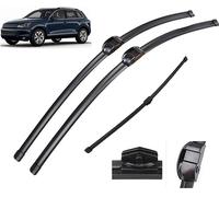 Car Windscreen Wiper Blades Set for VW Touareg 2010-2017 26in+26in+14in, Automotive Durable Streak Free Windscreen Wiper Blades Easy Install