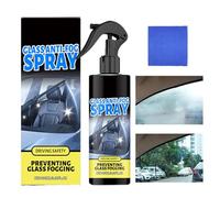 Car Windshield Anti Fog Spray, 100ml Defogging Clear Vision Protector, Glass Cleaner with Microfiber Towel, Water Coating Spray, Automotive Accessory with Easy Use, Window Care for Drivin