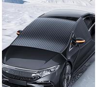 Car Windshield Cover for Suzuki Neo Baleno 2008-2011, Snow Frost Dust Sun Shade Protector, Foldable Winter Vehicle Protection Accessories,Black+Orange