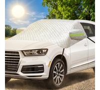 Car Windshield Cover for VW Arteon Variant 2021-2024 | Premium Oxford cloth. 4-layer PEVA foil Blocks sun snow and ice Scratch-free black lining Reflective mirror covers