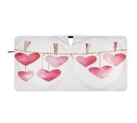 Car Windshield Foldable Sun Shade Sunshade Visor Protector UV Block Heat Insulation Compact Storage 59 * 30in Show Your Love Clip