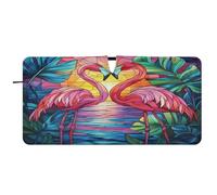 Car Windshield Foldable Sun Shade Sunshade Visor Protector UV Block Heat Insulation Compact Storage 62 * 32in Two Vibrant Pink Flamingos