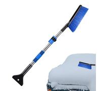 Car Windshield Ice Scraper - Snow Brush Tool, Portable Design | Ergonomic Foam Grip Handle, Durable Snow Removal Accessory Enhancing Winter Vehicle Maintenance During Heavy Snowfall, RV Trips, And SUV