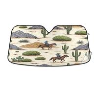 Car Windshield Shade Vintage Desert Beige, Foldable Car Windshield Insulation Cover, Front Window Cover - 57×31.5 Inches