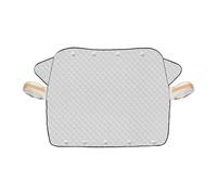 Car Windshield Snow Cover - Grey, Universal Size, Multi Layer Material, Weather Resistant Magnet System, Windshield Cover, Ice Defense Accessory | Winter Screen Protector For Outdoor Automotive