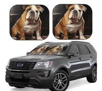 Car Windshield Sun 2-Piece Foldable Front Windshields Shade Suns Visor Protector English-Bulldog Windshield Sun Shades Heat and UV Rays Sunshade for Car Keeps Vehicle Cool M