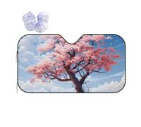 Car Windshield Sun Shade Anime Sakura Japanese Folding Car Front Window Sunshade Cool Reflective Sun Blocker Fits Cars SUV Trucks