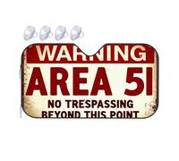 Car Windshield Sun Shade Area 51 Warning Sign: No Trespassing Beyond This Point Car Windshield Sunshade Sun Shade For Car Windshield Sun Shade(70x130cm)