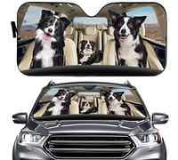 Car Windshield Sun Shade Border Collie Car Windscreen Sunshade Foldable Front Sunshade Cover For Suv, Gift, Trucks M