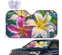 Car Windshield Sun Shade Car Front Window Sunshades Hawaiian Colorful Flower Sunshades Sun Visor Protector Foldable Sunshade for Most Sedans SUV Van Truck S