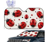 Car Windshield Sun Shade Car Front Window Sunshades Red Ladybug Sunshades Sun Visor Protector Foldable Sunshade for Most Sedans SUV Van Truck S