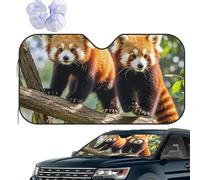 Car Windshield Sun Shade Car Front Window Sunshades Red Pandas Sunshades Sun Visor Protector Foldable Sunshade for Most Sedans SUV Van Truck S