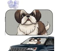 Car Windshield Sun Shade Car Front Window Sunshades Shih Tzu Dog Sunshades Sun Visor Protector Foldable Sunshade for Most Sedans SUV Van Truck M