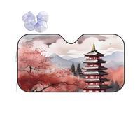 Car Windshield Sun Shade City Japanese Folding Car Front Window Sunshade Cool Reflective Sun Blocker Fits Cars SUV Trucks