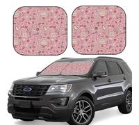 Car Windshield Sun Shade Cute Love - Foldable Car Sun Shade Windshield, SUV Car Interior Windshield Sun Shade Offers Full Protection