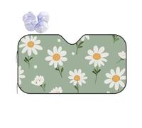 Car Windshield Sun Shade Daisy Flowers Folding Car Front Window Sunshade Cool Reflective Sun Blocker Fits Cars SUV Trucks