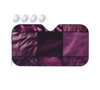 Car Windshield Sun Shade Different Purple Fabrics Foldable Front Window Sunshade Auto Sun Blocker Visor Protector Auto Interior Protection Windshield Cover for Car Sedan SUV