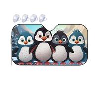 Car Windshield Sun Shade Five Cute Penguins Foldable Front Window Sunshade Auto Sun Blocker Visor Protector Auto Interior Protection Windshield Cover for Car Sedan SUV