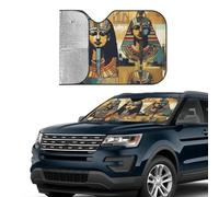 Car Windshield Sun Shade Foldable Ancient Egypt Tribe Series Auto Front Window Sun Shield Heat and UV Rays Sunshade for Car Front Window Keep Cool and Protect Auto Interior Accessories