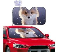 Car Windshield Sun Shade Foldable Car Front Window Sun Shield Visor Protector Cute Fox in Winter Sun Visor Reflector Sunshade Heatshield Sunshades for SUV Truck Cars Interior Accessories M