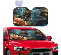 Car Windshield Sun Shade Foldable Car Front Window Sun Shield Visor Protector Dragonfly flying on the pond Sun Visor Reflector Sunshade Heatshield Sunshades for SUV Truck Cars Interior Accessories M