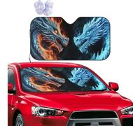 Car Windshield Sun Shade Foldable Car Front Window Sun Shield Visor Protector Ice and Fire Dragons Sun Visor Reflector Sunshade Heatshield Sunshades for SUV Truck Cars Interior Accessories M