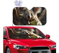 Car Windshield Sun Shade Foldable Car Front Window Sun Shield Visor Protector Koala on the Tree Sun Visor Reflector Sunshade Heatshield Sunshades for SUV Truck Cars Interior Accessories S