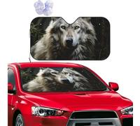 Car Windshield Sun Shade Foldable Car Front Window Sun Shield Visor Protector Lone Wolf Sun Visor Reflector Sunshade Heatshield Sunshades for SUV Truck Cars Interior Accessories M