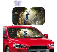 Car Windshield Sun Shade Foldable Car Front Window Sun Shield Visor Protector Peacock on the Tree Sun Visor Reflector Sunshade Heatshield Sunshades for SUV Truck Cars Interior Accessories M