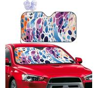 Car Windshield Sun Shade Foldable Car Front Window Sun Shield Visor Protector Purple and Blue Spots Sun Visor Reflector Sunshade Heatshield Sunshades for SUV Truck Cars Interior Accessories M