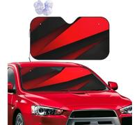 Car Windshield Sun Shade Foldable Car Front Window Sun Shield Visor Protector Red Black Sun Visor Reflector Sunshade Heatshield Sunshades for SUV Truck Cars Interior Accessories S