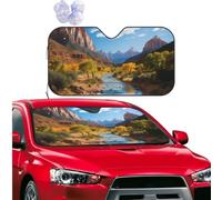 Car Windshield Sun Shade Foldable Car Front Window Sun Shield Visor Protector Zion national park Sun Visor Reflector Sunshade Heatshield Sunshades for SUV Truck Cars Interior Accessories M