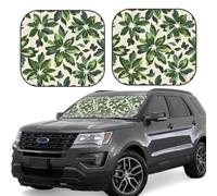 Car Windshield Sun Shade Foldable Car Sun Shade Windshield Hunter Green Floral Petals Pattern Sun Visor UV Reflective Windshield Cover Front Windshield Sunshade for SUV Truck Car Accessories Large